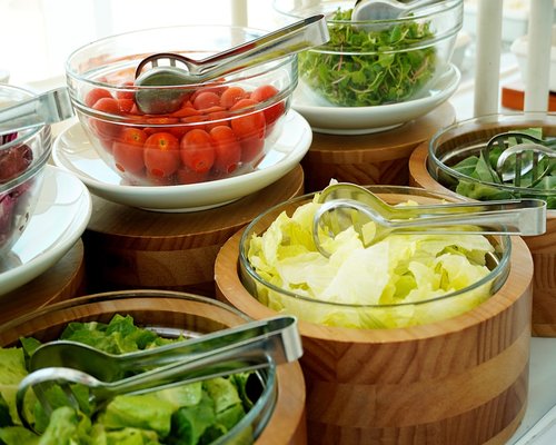 Fresh and healthy colorful salad bowl